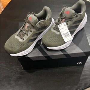 Adidas Men's Green and Black Athletic Shoes